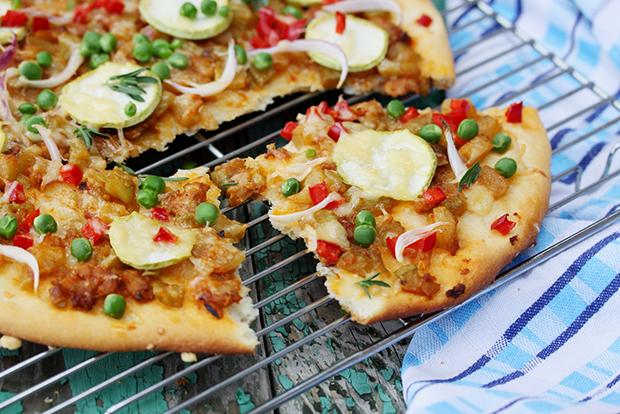 Pizza vom Grill