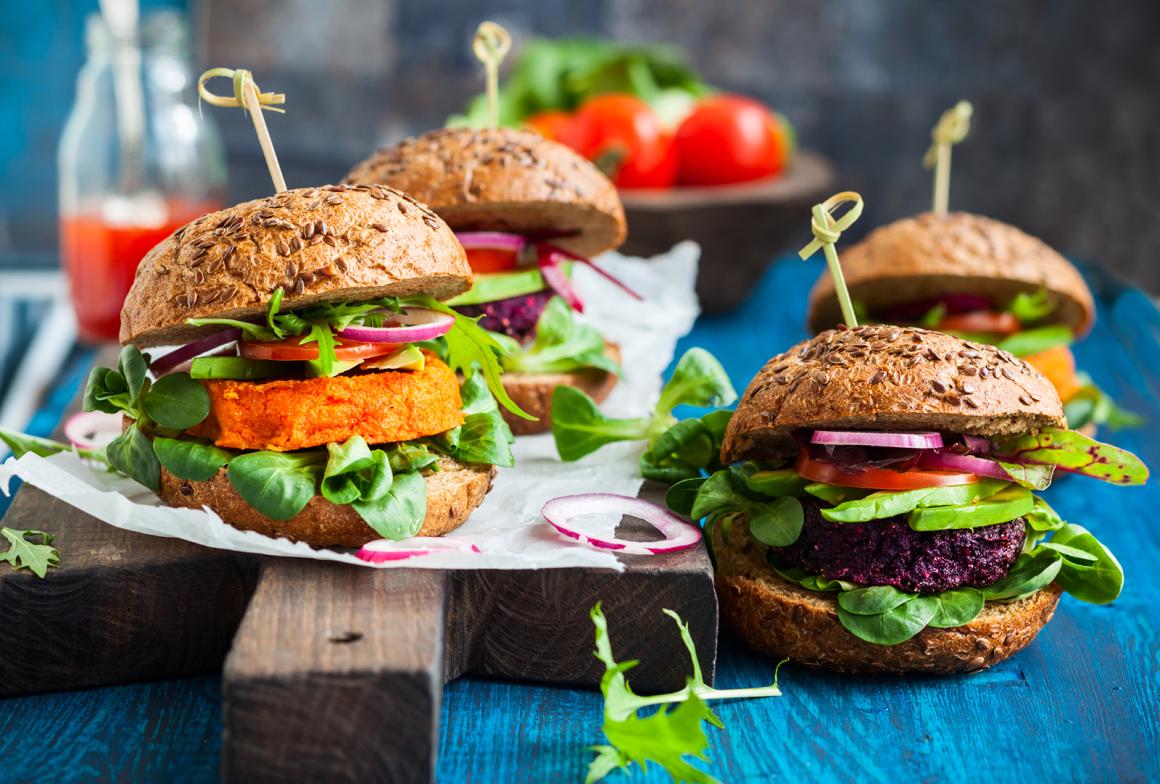 Vegetarische Burger zubereiten
