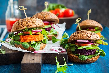 Vegetarische Burger zubereiten