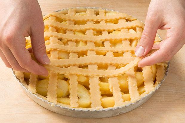 Apfelkuchen mit Gitter