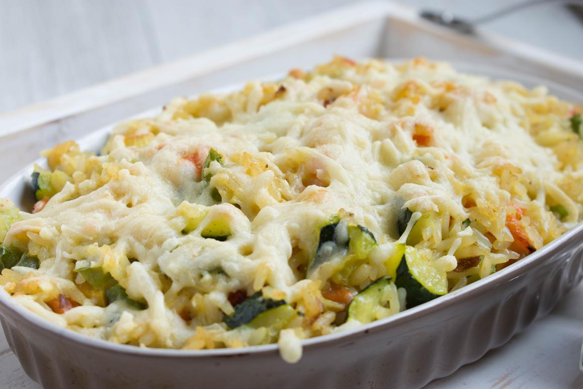 Reisauflauf mit Gemüse