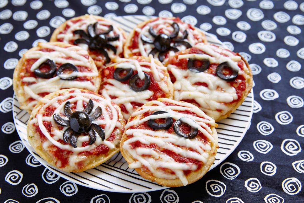 Mini-Spinnen-Pizza