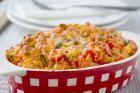 Peperoni-Reis-Gratin