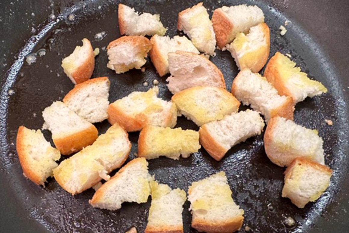 Weissbrot rösten