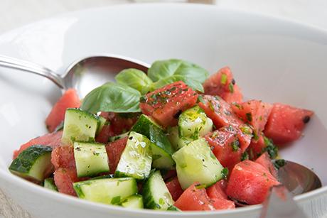 Sommersalat mit Melone