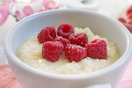 Milchreis mit Himbeeren
