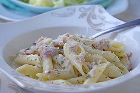 Penne carbonara