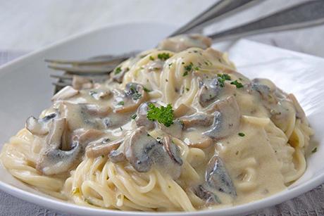 Spaghetti mit Pilzsauce