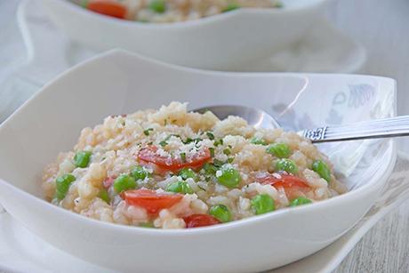 Safranrisotto mit Gemüse