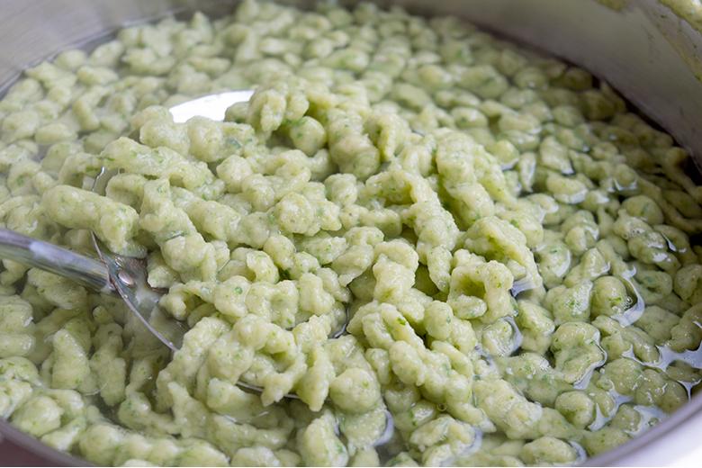 Quarkspätzli mit Bärlauch