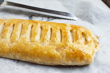 Blätterteig Strudel mit Gemüse