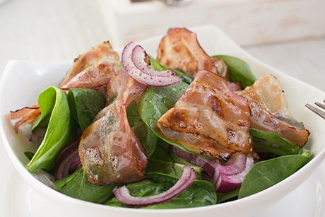 Spinatsalat mit Speck