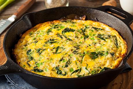 Spinat Omelette mit Feta