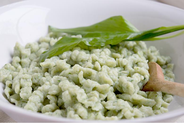 Quarkspätzle mit Bärlauch