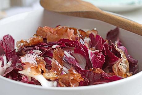 Radicchio Salat mit Speck