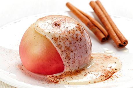 Bratapfel mit Vanillesauce