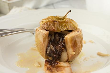 Bratapfel mit Schokolade
