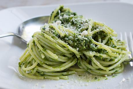 Bärlauchpesto mit Spaghetti