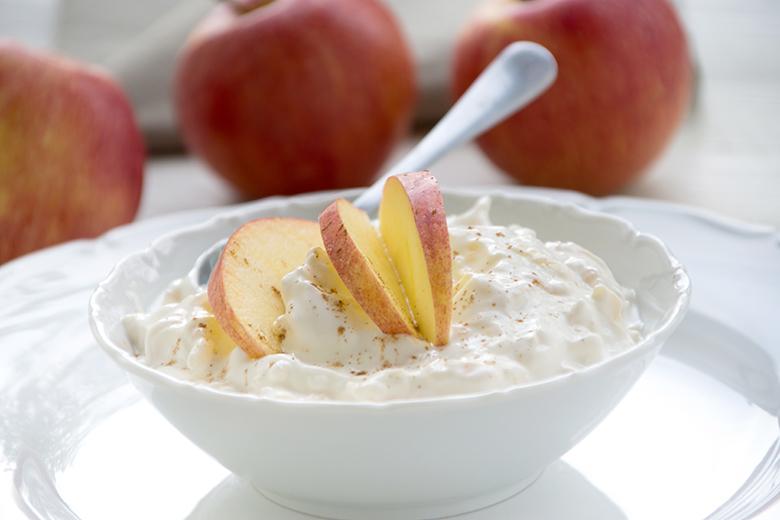 Quarkcreme mit Äpfeln