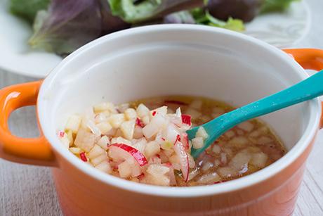 Vinaigrette mit Radieschen