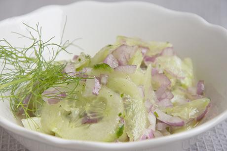 Vinaigrette mit Gurkensalat