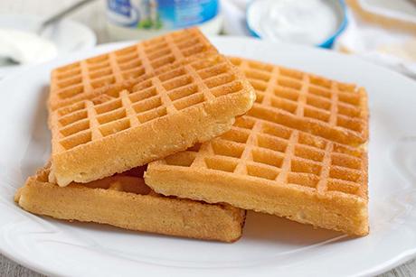 Waffeln mit Joghurt