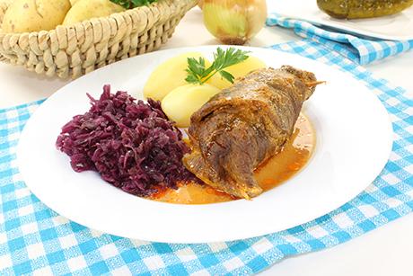 Fleischvögel mit Hackfleischfüllung