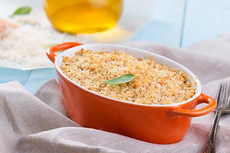 Gratin mit Brotbrösmeli