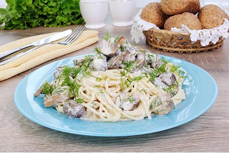 One Pot - Spaghetti an Champignon-Rahmsauce