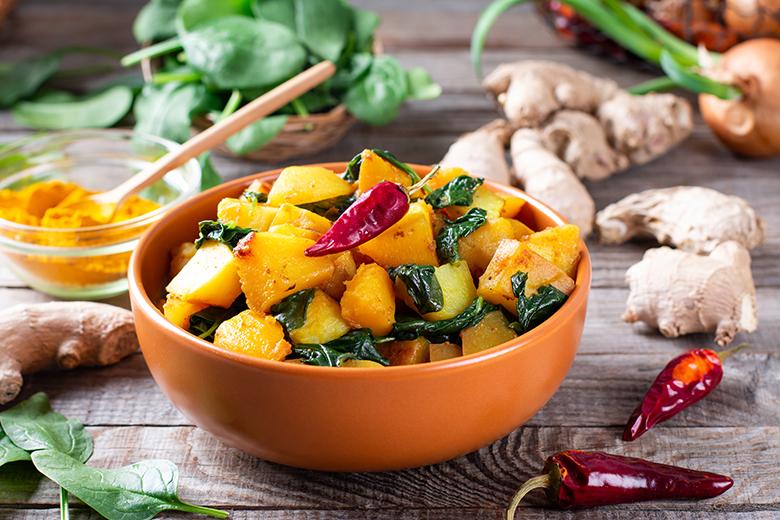 Aloo-Palak - Spinat-Kartoffel-Curry