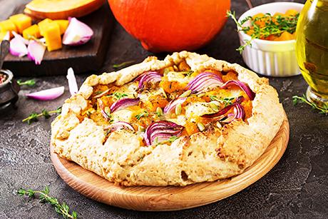 Galette mit Kürbis und Käse