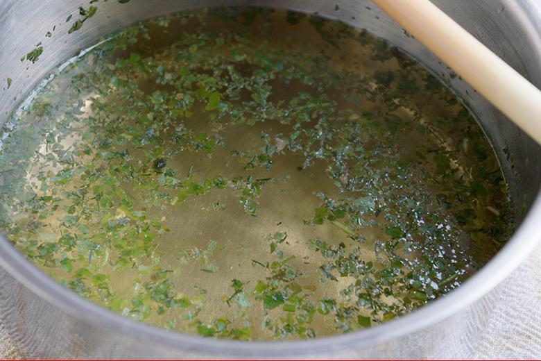 Fleischsauce aus unreifen Trauben