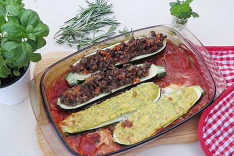 Zucchettischiffchen zweierlei