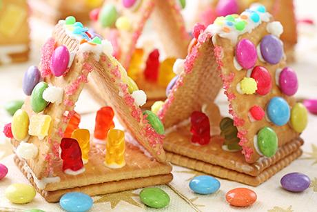Süsse Häuser aus Butterkeksen
