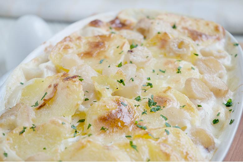 Kartoffelgratin mit Schwarzwurzel