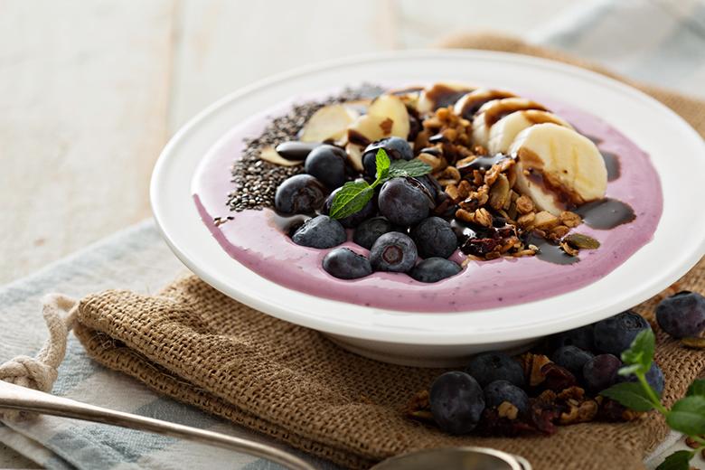 Heidelbeer-Bananen-Smoothie Bowl
