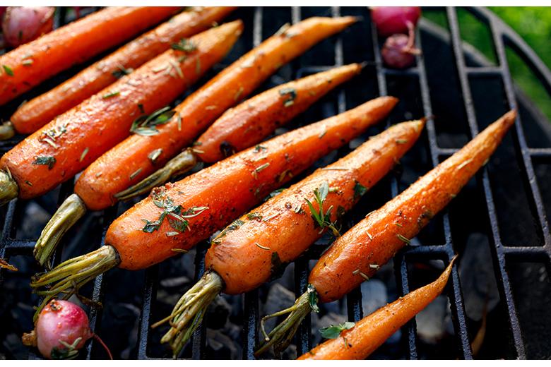 Gegrillte Rüebli in Orangenmarinade