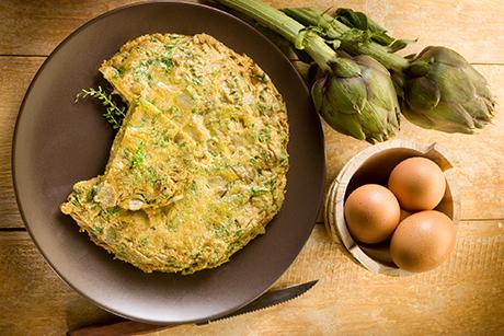 Omelette aux Artichauts