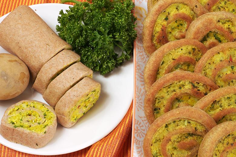 Würzige Kartoffel-Dinkel-Schnecken
