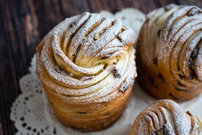 Cruffins mit Rosinen