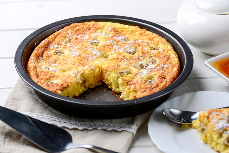 Griess-Käseauflauf mit Honig