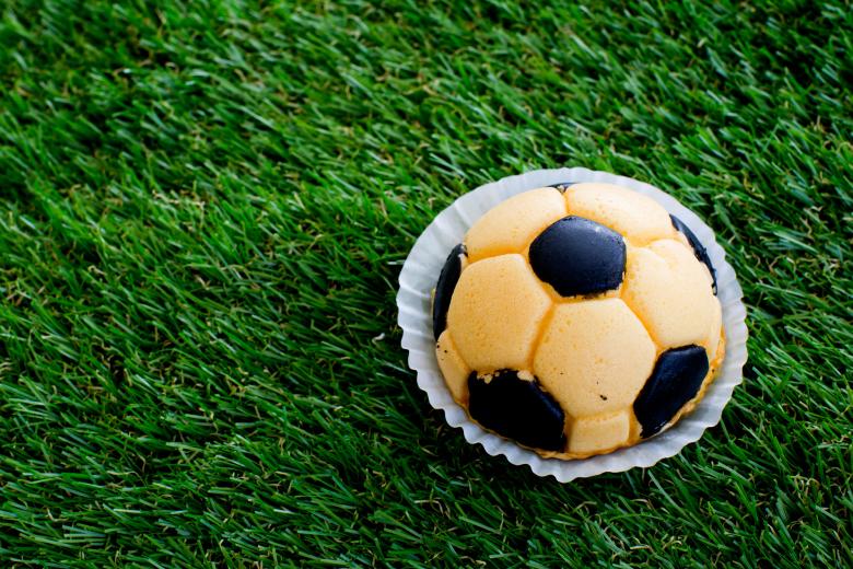 Muffins in Fussballform