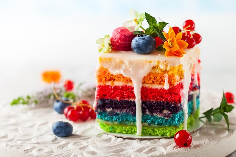 Regenbogenkuchen