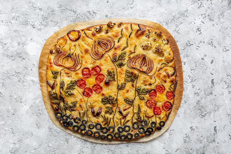 Veggie Focaccia Garden