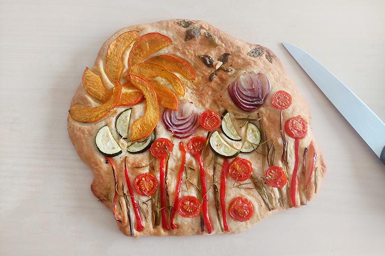 Herbstliches Focaccia Garden