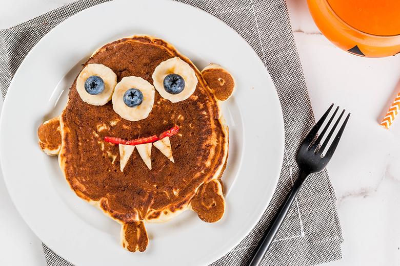 Kürbis-Apfelmus-Pancakes für Kinder
