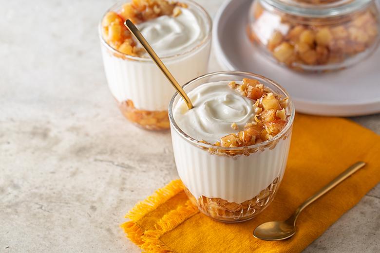 Apfel-Zimt-Joghurt-Dessert