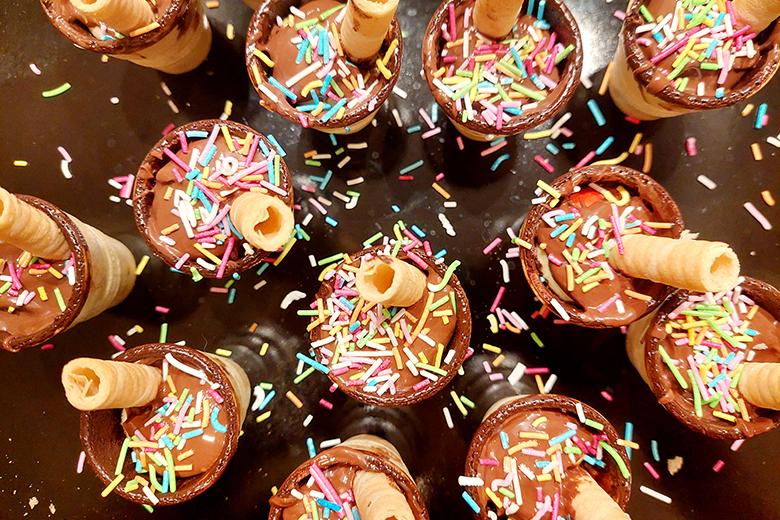 Muffin im Waffelbecher