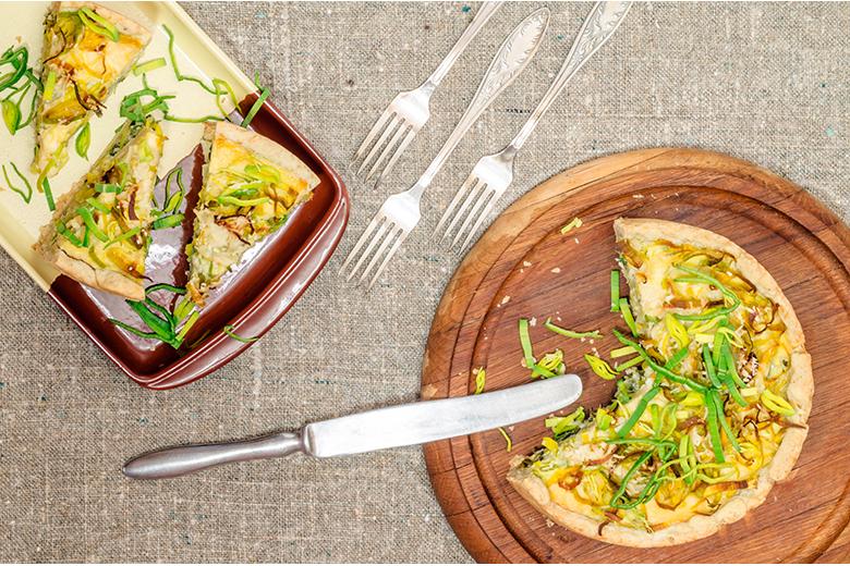 Quiche mit Lauch und Käse