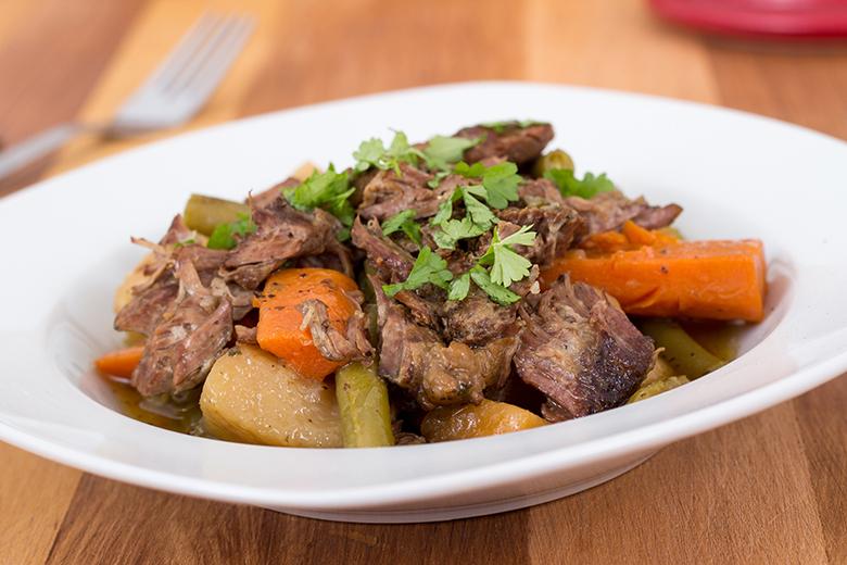 Saftplätzli mit Gemüse